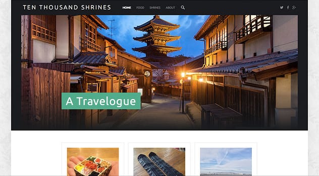 Ten Thousand Shrines Travelogue Website written, photographed, and designed by Peter Chordas