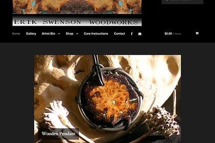 Eric Swenson Woodworks website designed by Peter Chordas
