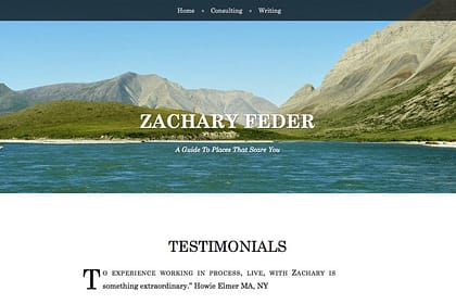 Zachary Feder Website designed by Peter Chordas