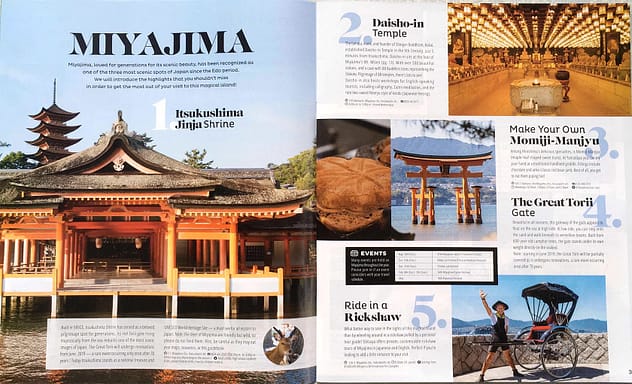 Rurubu Travel Guide to Hiroshima & Miyajima - Miyajima layout